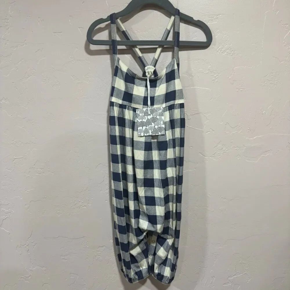 New Kate Quinn Blue Gingham Jumpsuit 18-24m